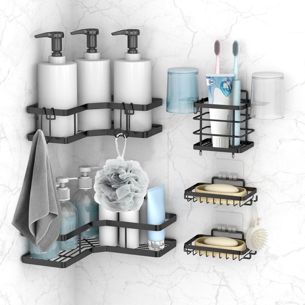 Azalea Complete Bathroom Organizer Set